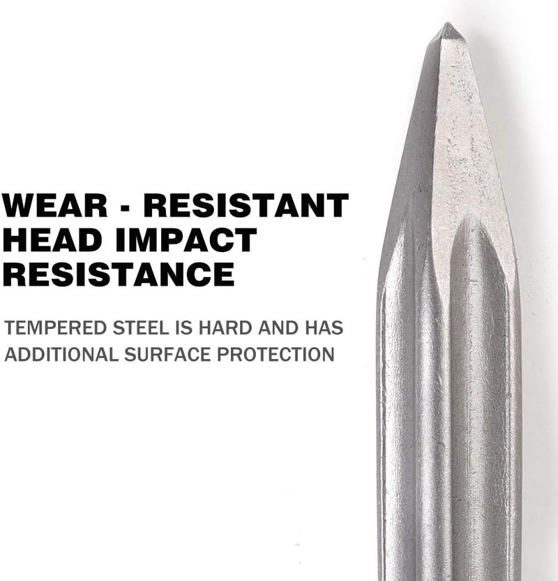 Monkey King Bar MonkeyKingBar- 16" Hex Chisel Self-Sharpening Bull Point Chisel- (30MM) Shank Electric Jack Hammer Drill Bits - Image 4